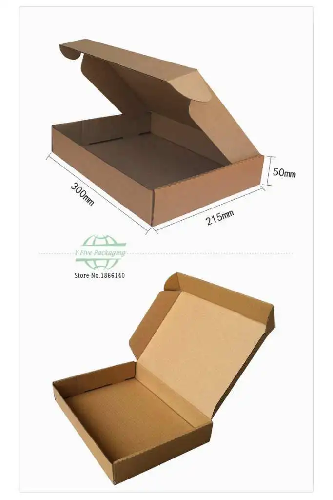 

30*21.5*5cm Kraft Gift Paper Boxes Brown Cardboard Paper Package Blank Mailing Box 100pcs/lot
