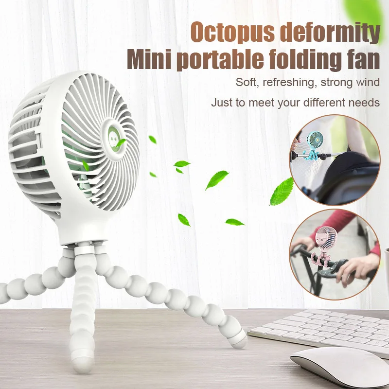 

Hot Cute Portable USB Mini Clip-on Desk Fan Handheld Fan for Baby Stroller Travelling Hiking Climbing HY99