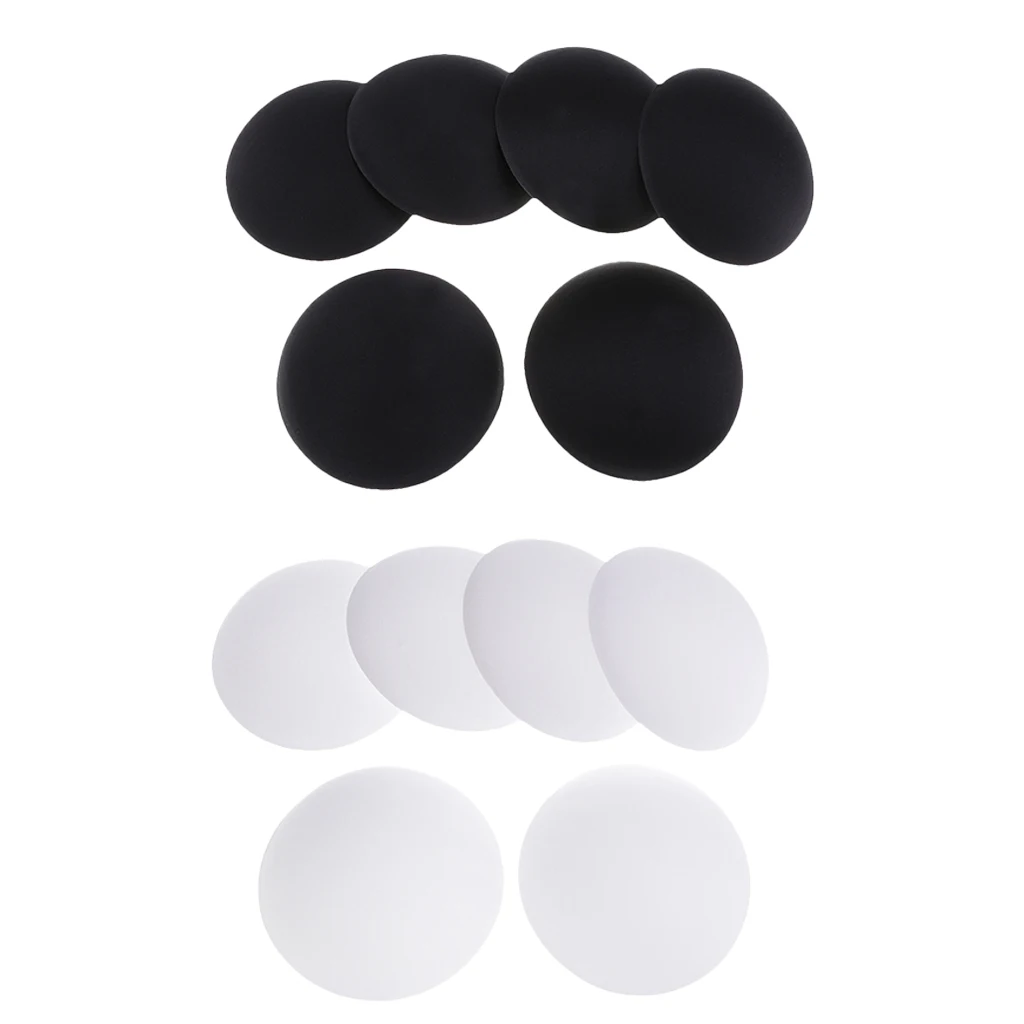  6 Pairs Bra Pads Bikini Inserts Sponge Women Swimsuit Padding Sponge Foam Breast Enhancer Black + White