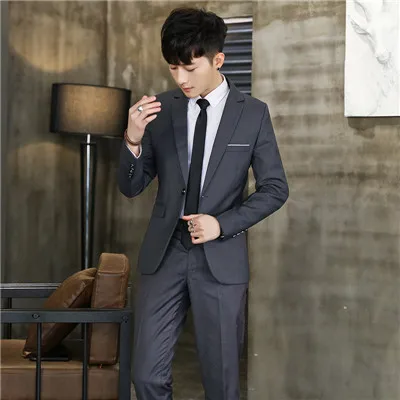4-color-Male-Blazers-and-Suit-Trousers-Pure-Color-Men-Sets (2)