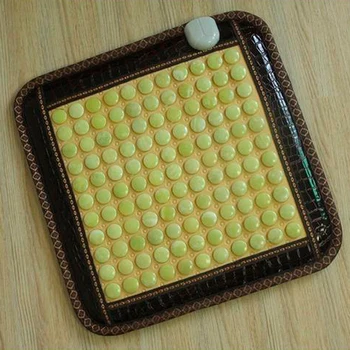 

2016 Cheap Jade Heat Therapy Products Best Electric Jade Seat Massage Cushion with Tourmaline Infared 45X45CM Free Shipping