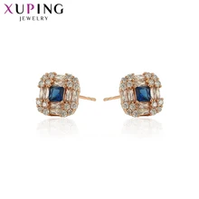 Xuping Новое поступление квадратный дизайн темперамент розовое золото цвет покрытием серьги ювелирные изделия для женщин Подарки 101,6-97497