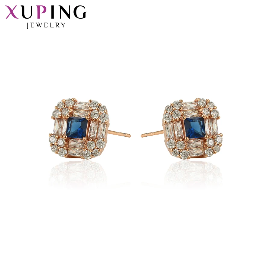 

Xuping New Arrival Square Design Temperament Rose Gold Color Plated Earrings Jewelry for Women Gifts 101,6-97497