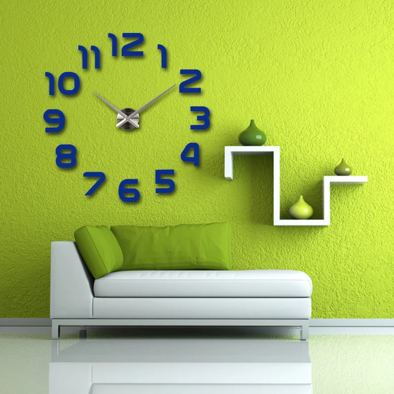 Top fashion 3d wall clock reloj de pared quartz watch modern diy clocks living room large decorative horloge murale  stickers