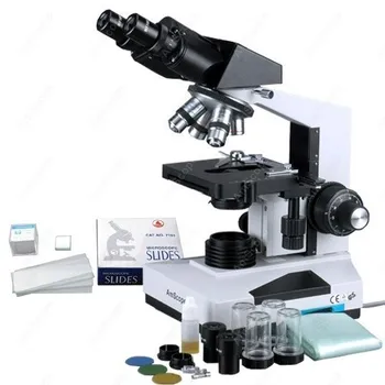 Professional Biological Microscope–AmScope Supplies 1600x Professional Biological Microscope + 50 Slides + 100 Coverslips