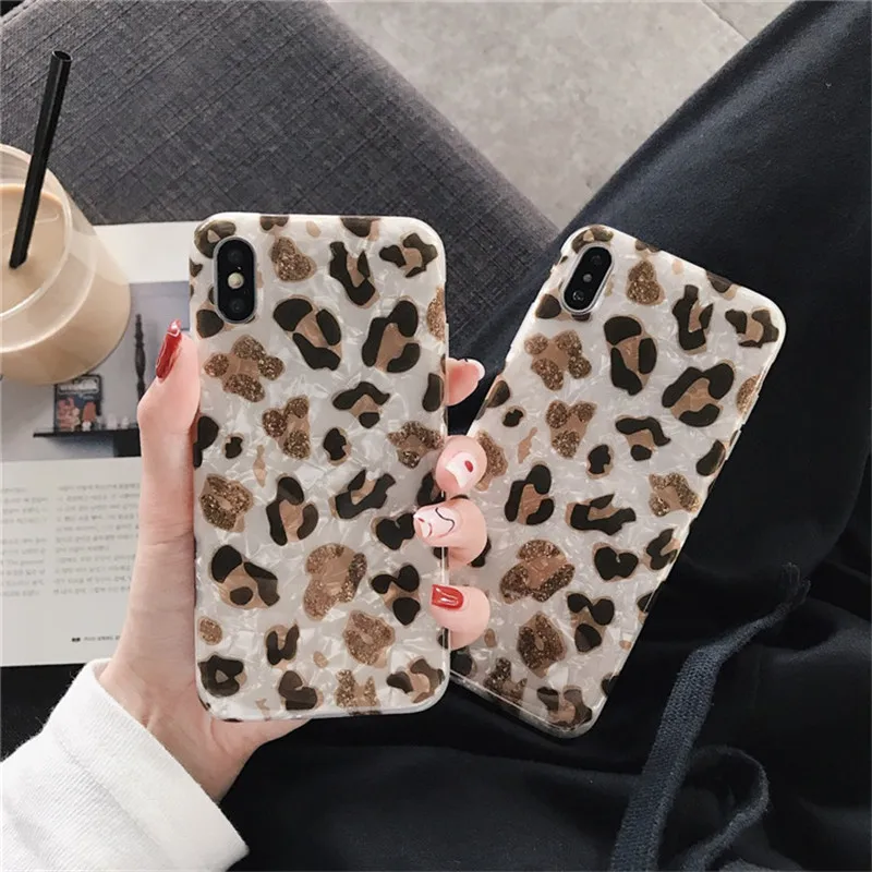 

Leopard Stripe Grain Shell Personality Shock Absorption Phone Case For iPhone X,Soft TPU Protector Cover For iPhone 6 7 8/plus