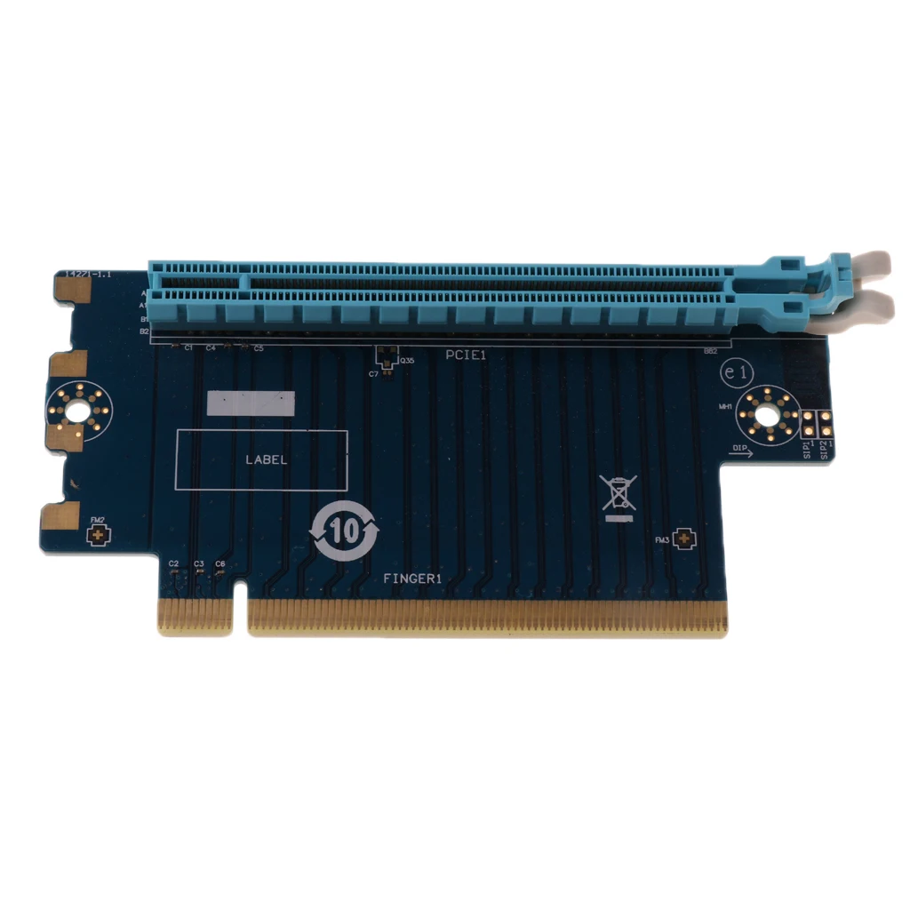 Dovewill PCI Express расширение PCI-E 16X90 градусов адаптер Riser Card конвертер PCIE 16X адаптер карта абсолютно