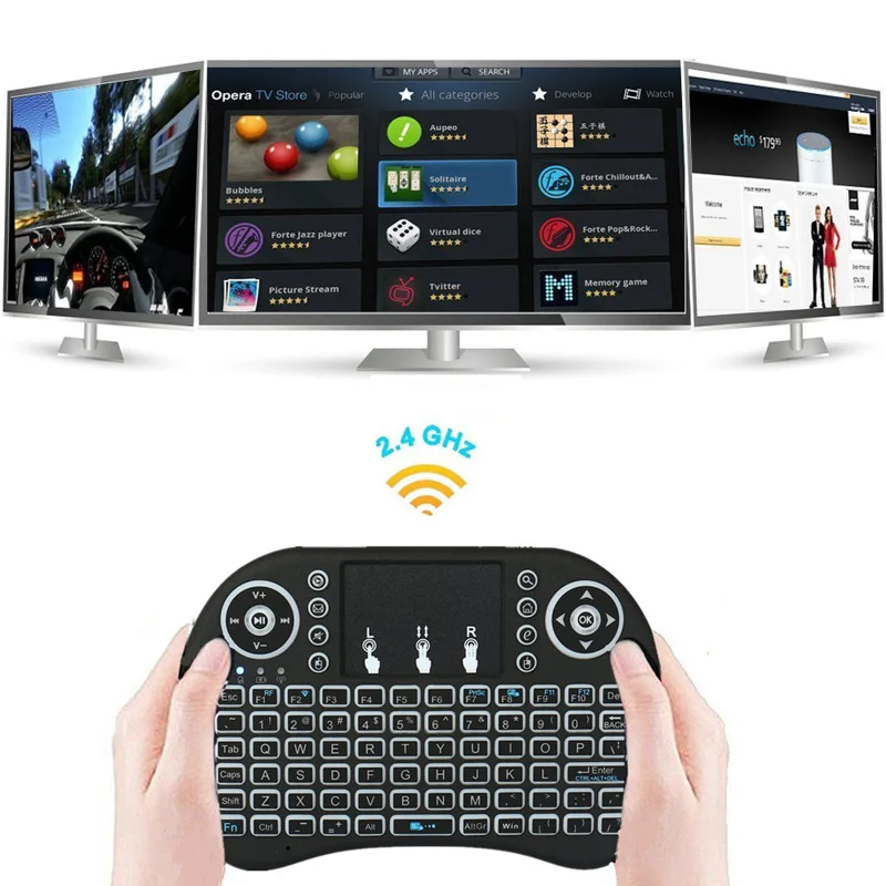 Мини беспроводная клавиатура с подсветкой BK8 с тачпадом мультимедийные клавиши Набор для ПК Pad Android/Google tv Box HTPC IP tv PS3 JR предложения
