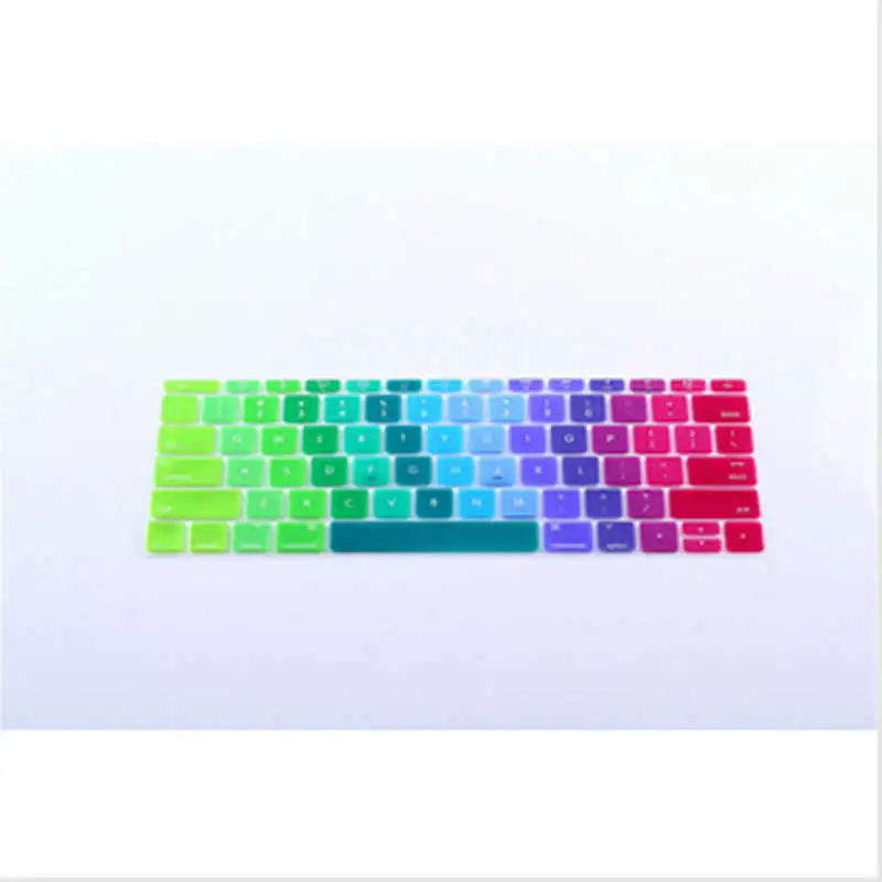 Радужная силиконовая клавиатура для ноутбука защитная пленка Apple Macbook Mac Retina 12