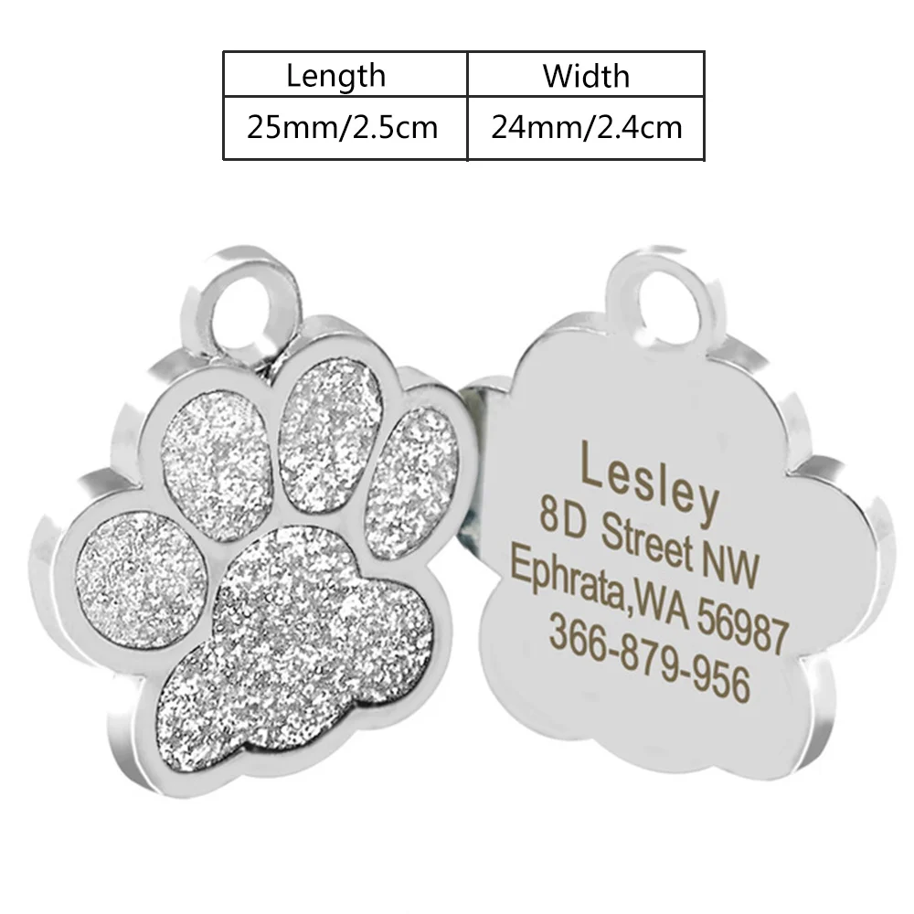 Personalized Dog ID Tags Engraved Metal Tag for Small Dogs Name Collar for Cat Puppy Pet Accessories Customized Name Tags 