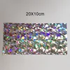 Fishing Lure Stickers 10pcs/lot 20X10cm Silver Geometric Figure Laser Holographic Sticker Fishing Lure DIY Material Accessories ► Photo 3/6