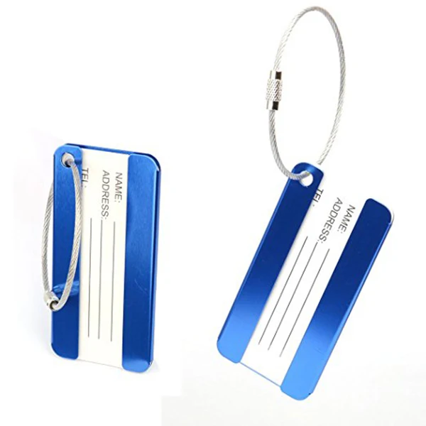 ABDB-Travel Insurance Suitcase Bag Luggage Tag Metal Office Name Address ID Tag
