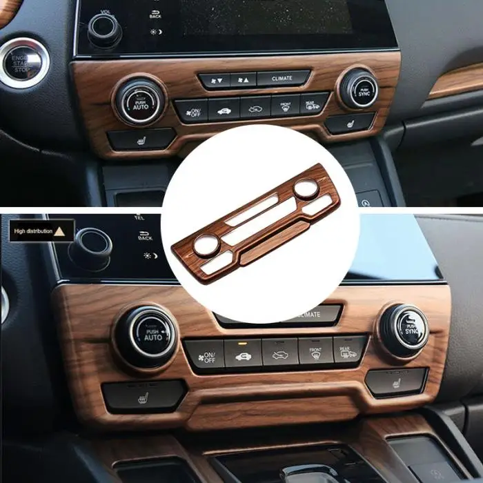 Peach Wood Grain Center Console CD Panel Cover Compatible for Honda CRV CSL88