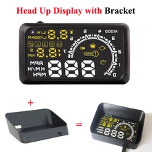 5," ASH-4C автомобиля HUD Дисплей OBD II HUD проектор Цифровой светильник превышение скорости Предупреждение самоприспосабливающаяся топлива спидометров HUD