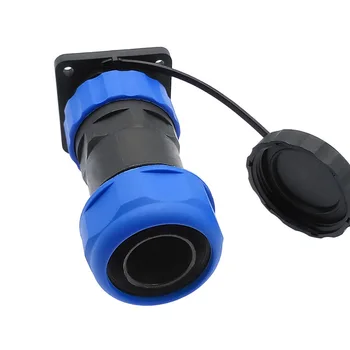 

SP28 corrugated pipe waterproof connector IP68 plug and Flange socket 2 pin 3/4/5/6/7/9/10/12/14/16/19/22/24/26Pin