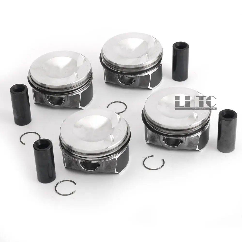 4x Engine 23mm Pistons & Rings 82.5mm STD Set For VW GTI MKVII Passat