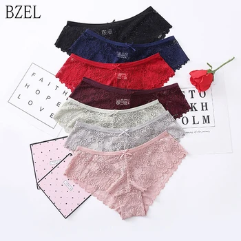 

BZEL Low-Rise Panties Women's Lace Panties For Women Sexy Underwear Breathable Female Panty Thin Women's Briefs Cotton Crotch