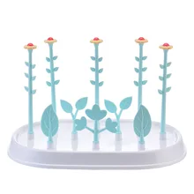 Бутылочки Сушилки цветок дерево Сушилка для Бутылочки Съемная Baby держатель бутылки Кормление бутылки сушки ребенка Соски полки