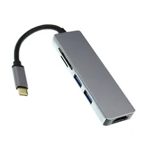 Thunderbolt 3 концентратор usbc док usb Тип C к HDMI USB3.0 кабель TF SD карты 5IN1 адаптер сплиттер для Macbook Pro 2017 Dell XPS 13