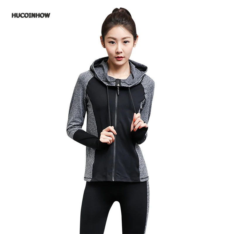 

Women Sport Yoga Sets for Running Gym Sportswear Sports Top Gym Quick Dry Jackets Elastic Capris Fitness Tights Suit for Woman