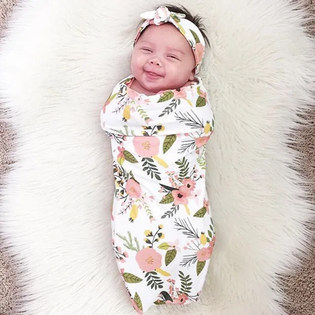 CHAMSGEND cute Newborn Infant Baby Swaddle Blanket Floral Sleeping