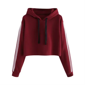 

Autumn Harajuku Sweatshirt Hoodies Women Streetwear Striped Print Hoodie Korean Style Woman Clothes For Women