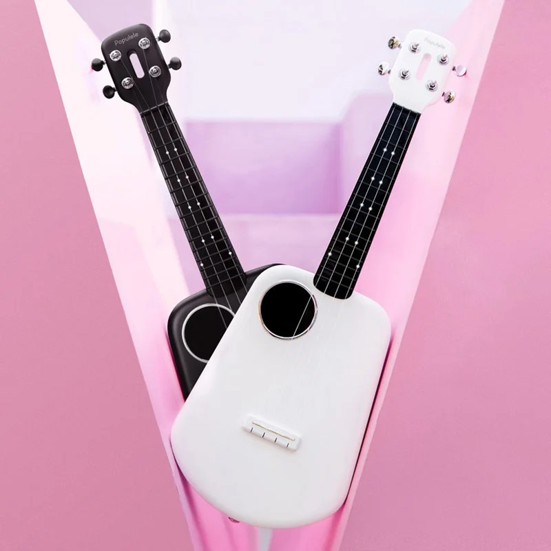  Populele 2 LED Smart Soprano Ukulele Concert from Xiaomi Bluetooth Ukulele 4 Strings 23 Inch White  - 32976831336