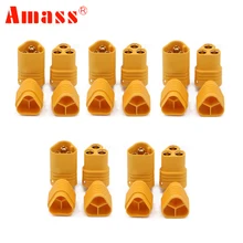 5pair/lot AMASS MT60 3.5mm 3 pole Bullet Connector Plug Set For RC ESC to Motor