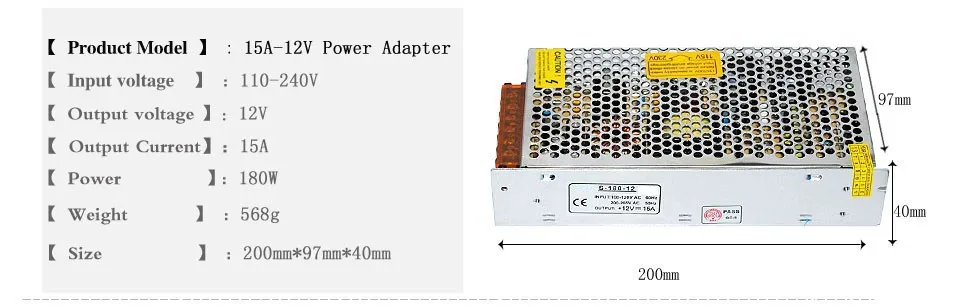 110 В 240 В DC12V 2A 3A 5A 8a 10A 15A 20A 30A Питание адаптер трансформатора переключатель конвертер Зарядное устройство драйвер для Светодиодные ленты свет