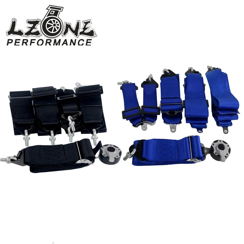 LZONE RACING-Neue art FIA 2020 Homologation 3 zoll 6 Punkt S ** Stil Racing Sitz GÜRTEL-GURT (SCHWARZ, BLAU) JR-SB61