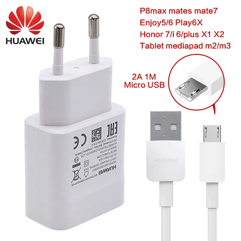 

Huawei Mate7 USB Wall Charger Original Travel Wall Micro USB Cable G9 P8 max Lite Honor 9 7 6 plus Tablet Mediapad M2 M3 Mate8