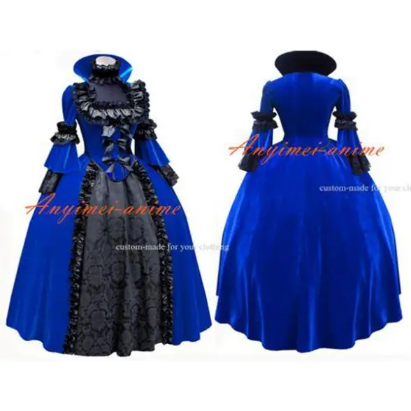

Victorian Rococo Medieval Gown Ball Outfit Gothic Punk Velvet Dress Cosplay Costume Tailor-made[G471]