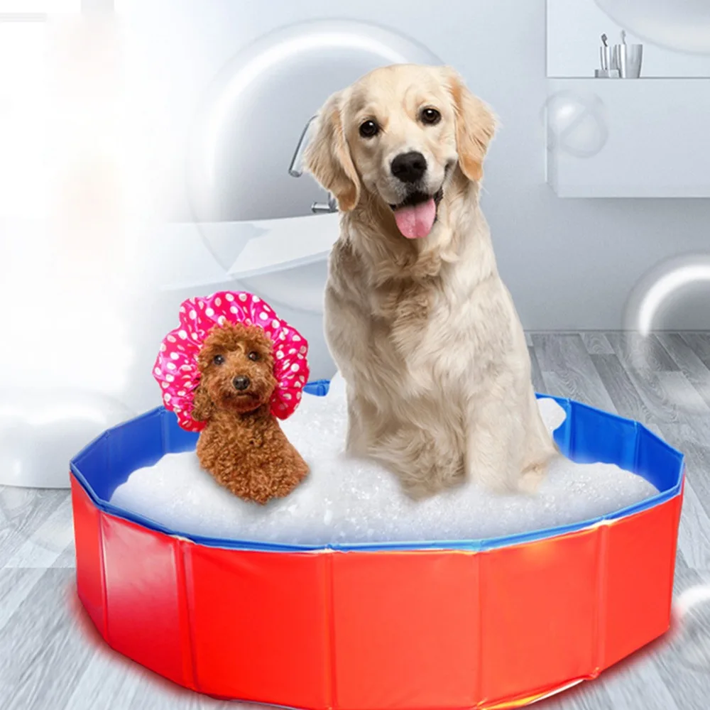 

Foldable Multi-Use Pet Baby Shower PVC Foldable Dog Paddling Pool Puppy Swimming Pool Bathing Washer Tub Tough Dog Bath Tubs