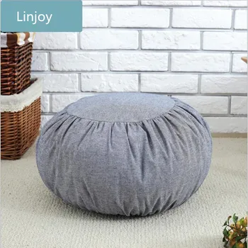 

Japan&Korean Style Cotton&Linen Pumpkin Cushion Tatami Cushion Removable And Washable Meditation Cushion Yoga Cushion