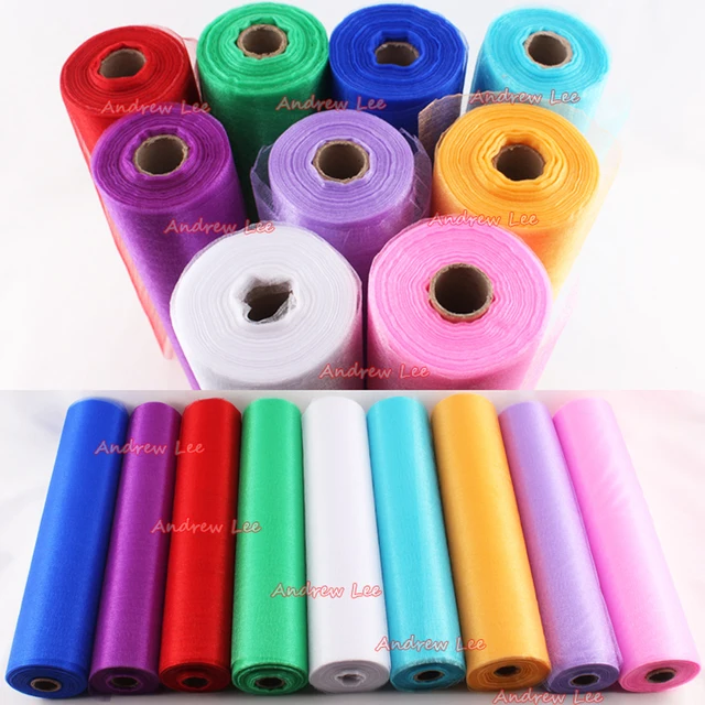 Haochu 20m Lot 40cm Wide Crystal Sheer Diy Organza Fabric Chair Haochu 20m Lot 40cm Wide Crystal Sheer Diy Organza Fabric Chair Cover Sashes Tissue Tulle