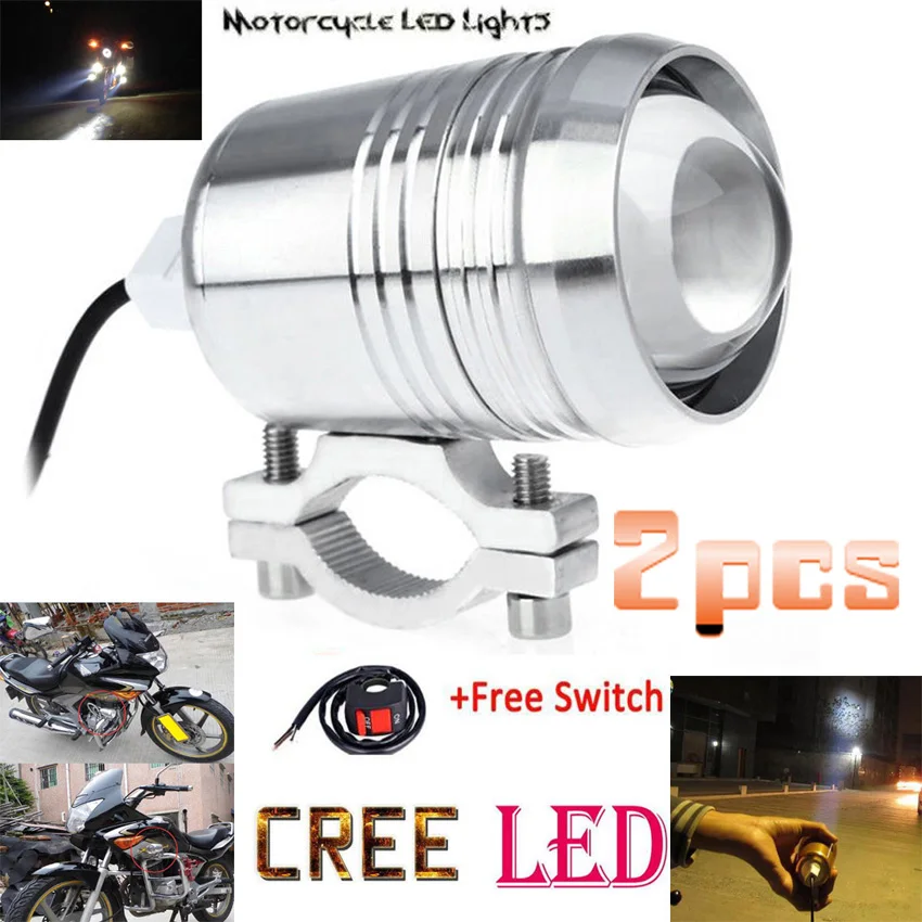 One Modes Version 2pcs Motorcycle Fog Light Spotlight Super Bright 30w