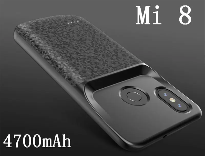 Противоударный чехол для зарядного устройства для Xiaomi mi 8 SE A2 mi 6 mi x 2 2s Внешний чехол для зарядного устройства запасной внешний аккумулятор чехол для зарядки Capa - Цвет: Mi8-Black