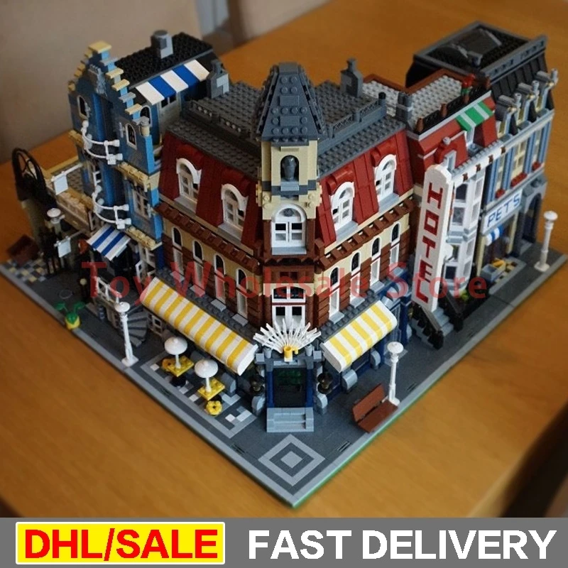 

Lepin 15002 Cafe Corner Lepin 15007 European Market Lepin 15009 Pet Shop Model Building Blocks Bricks Kits lepinings Toys 10182