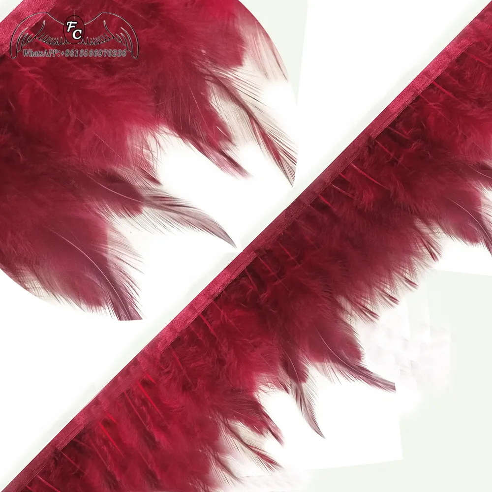 1 метр 8-15 см петушиные перья курица Отделка Ткань боковая лента Hackle фазана перо отделка свадебное платье/карнавальный костюм украшения