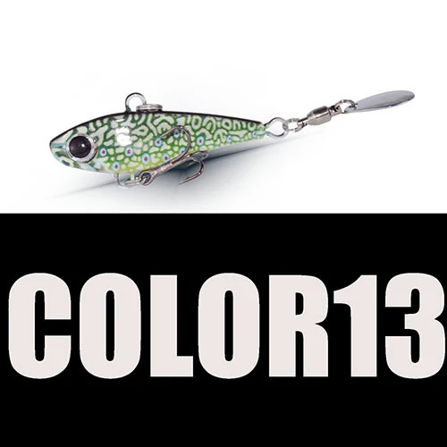 Fishing Jig Mini Lead Fish Metal VIB 18g 50mm Lead Jig Sea Fishing Spoon Metal Spinner Bass Fishing Lures 3D Printing Hard Bait - Цвет: 18g Color 13