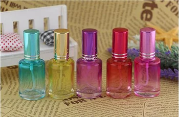 

Free Shiping 300pcs/lot 15ml Colorful Glass Atomizer Perfume Bottles Empty Bottle Mini Spray Bottles For Fragrance In Refillable
