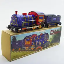 [Funny] коллекция для взрослых Ретро заводная игрушка металлический оловянный паровоз поезд транспорт поезд заводная игрушка фигурка винтажная игрушка