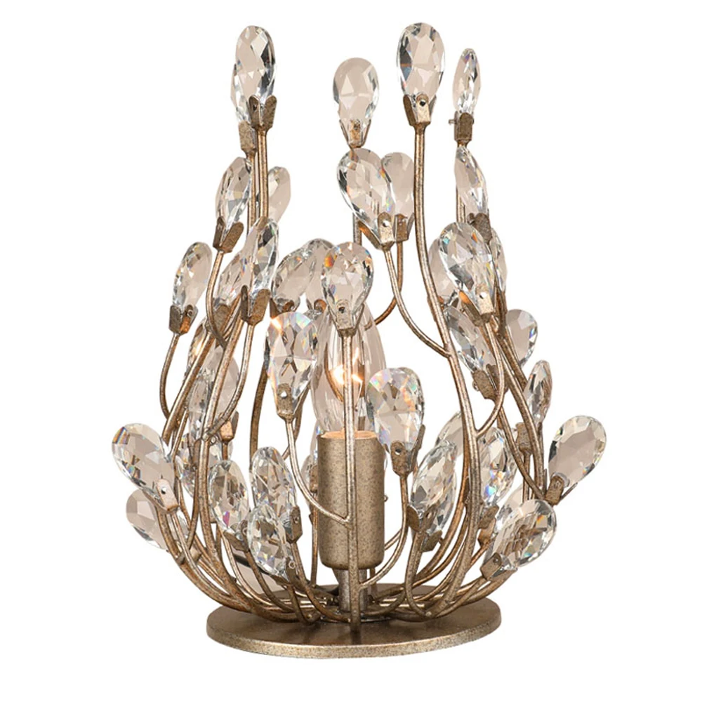 

vintage design crystal table lights silver gold table lamp Diameter 20cm LED cristal lampe deco home lighting