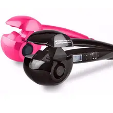 Автоматическая плойка Турмалин Керамика 4 регулировки файла 110-240 В светодиодный дисплей рулон/прямые волосы для сухих волос