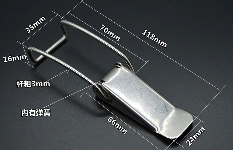 304 нержавеющая сталь длинный крюк Пряжка пружинный замок инкубатор ведро багажные аксессуары для крышки зажим быстросъемный