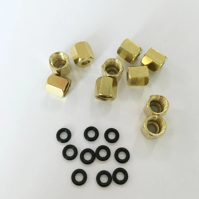 

20 pcs DX4 dx5 head damper screw Stud Fasten on Damper DX4 dx5 with Ink Tube 4(O.D)*3(I.D) Copper Screw O ring