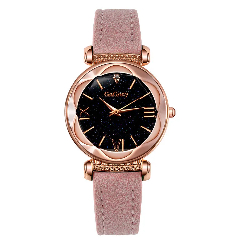 

Women Watches Fashion Frosted soft Starry Sky Quartz Wristwatches Ladies Luxury Golden Wrist Watches Top relogio feminino 2019