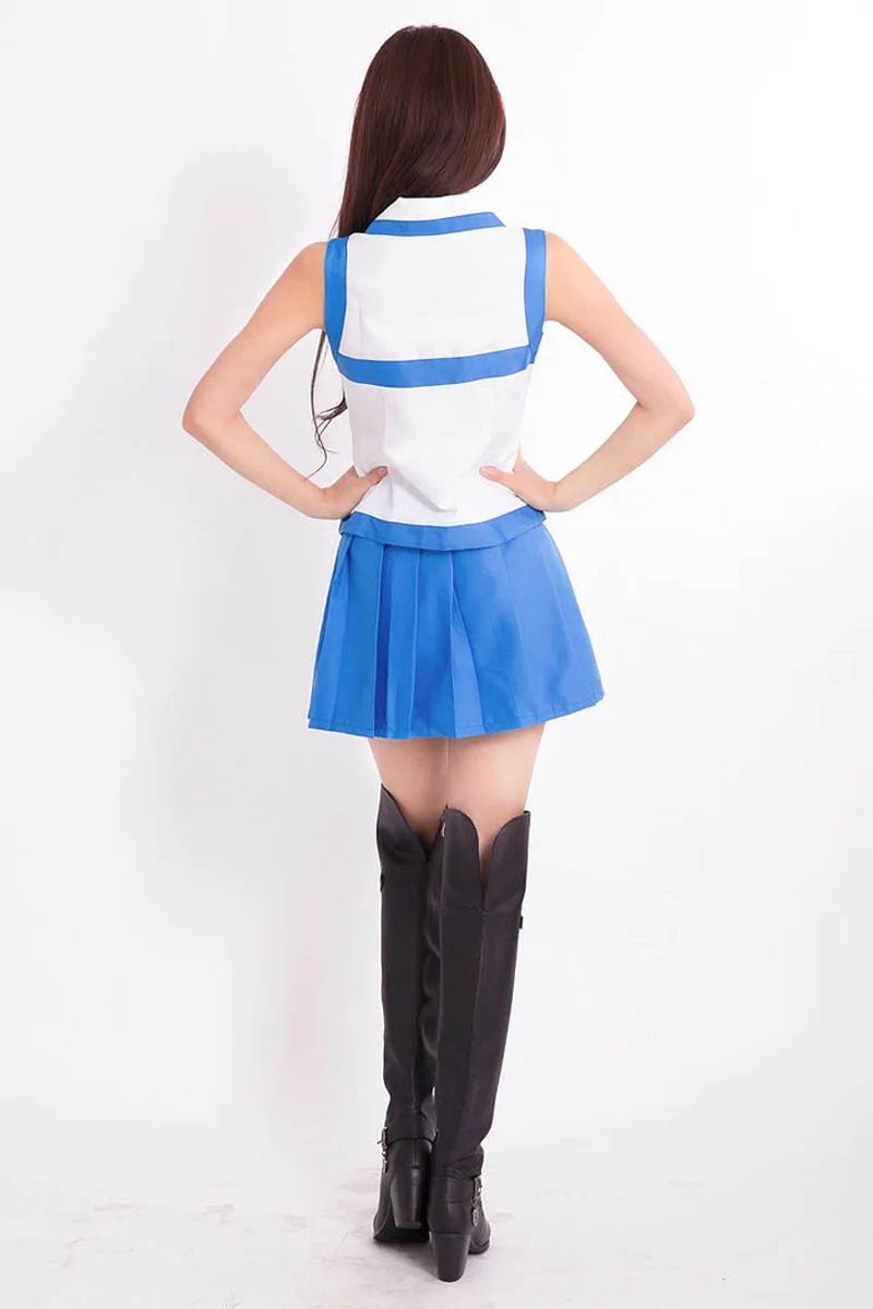 Аниме «Хвост Феи»; Косплей; школьная форма для женщин и девочек; Fantasia Lucy Heartfilia; костюм; Топы+ юбка