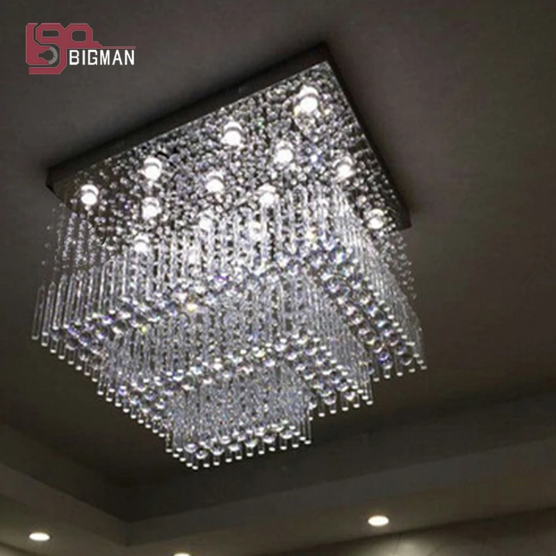 Us 959 42 11 Off New Square Design Modern Crystal Lighting Large Chandelier Living Room Light Fixtures In Chandeliers From Lights On Us 959 42 11 Off New Square Design Modern Crystal Lighting Large Chandelier Living Room Light Fixtures In Chandeliers From Lights On
