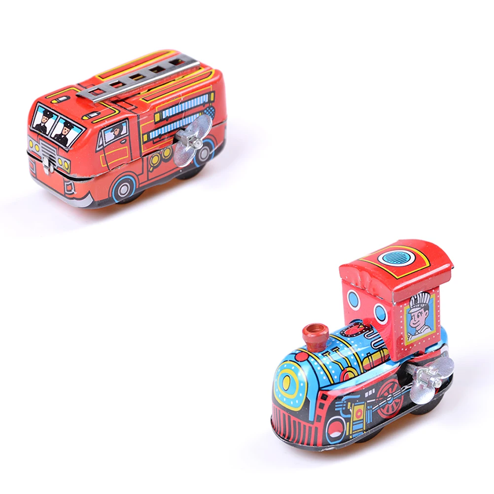 Retro Steam Train Clockwork Spring Locomotive Classic Toys Reminiscence Children Vintage Wind Up Tin Toy kids Gifts
